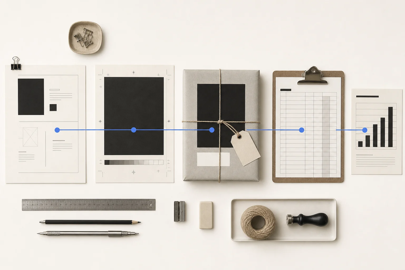 dD Creative operating system interface shown in an editorial portfolio composition